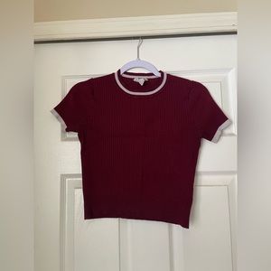 Forever 21- Maroon Crop Top- S
